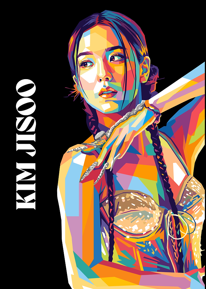 Kim Jisoo Pop Art Portrait