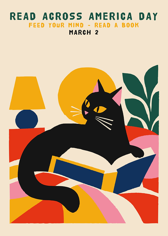 Read Across America Day Cat Poster