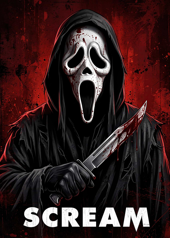 Ghostface Scream Horror Movie Poster