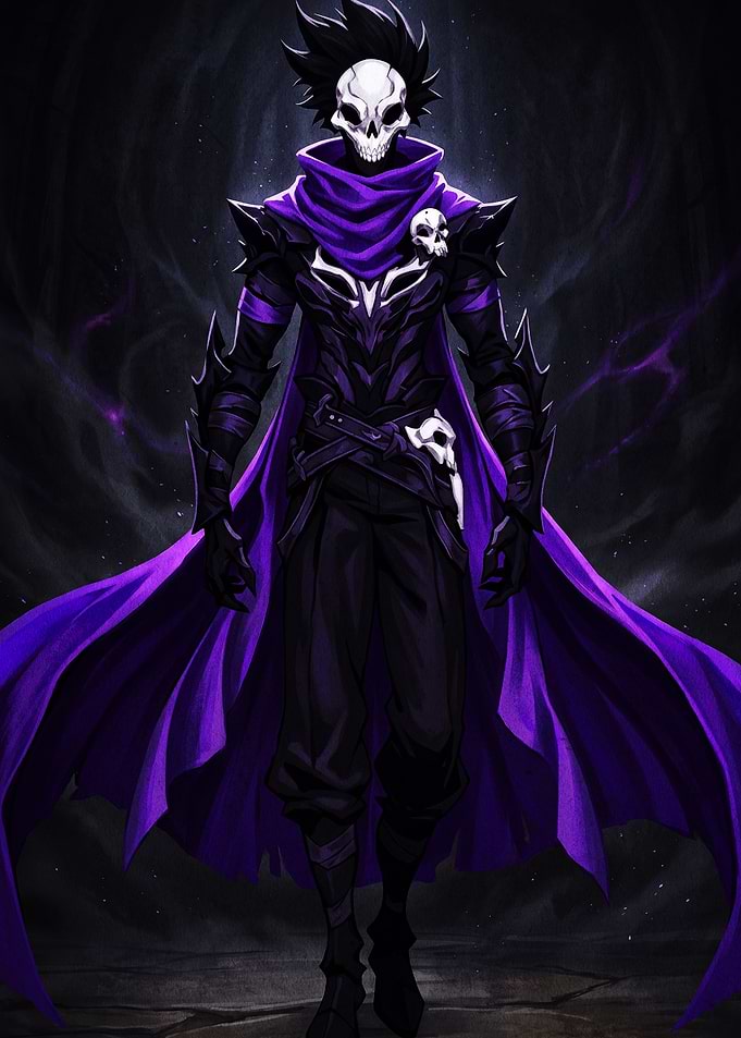 Dark Fantasy Skull Masked Warrior