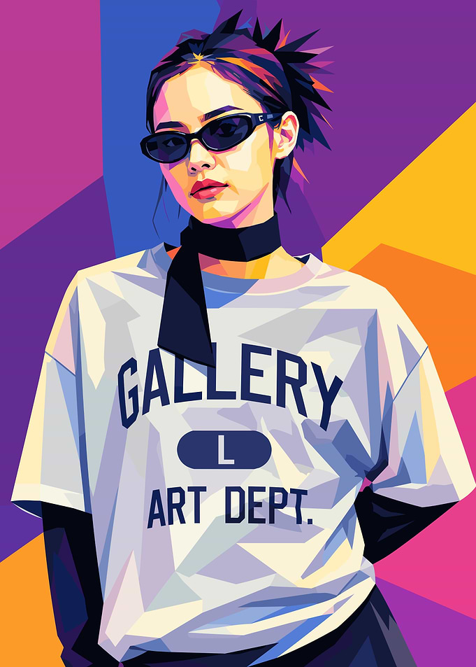 Jennie Kim Pop Art Portrait