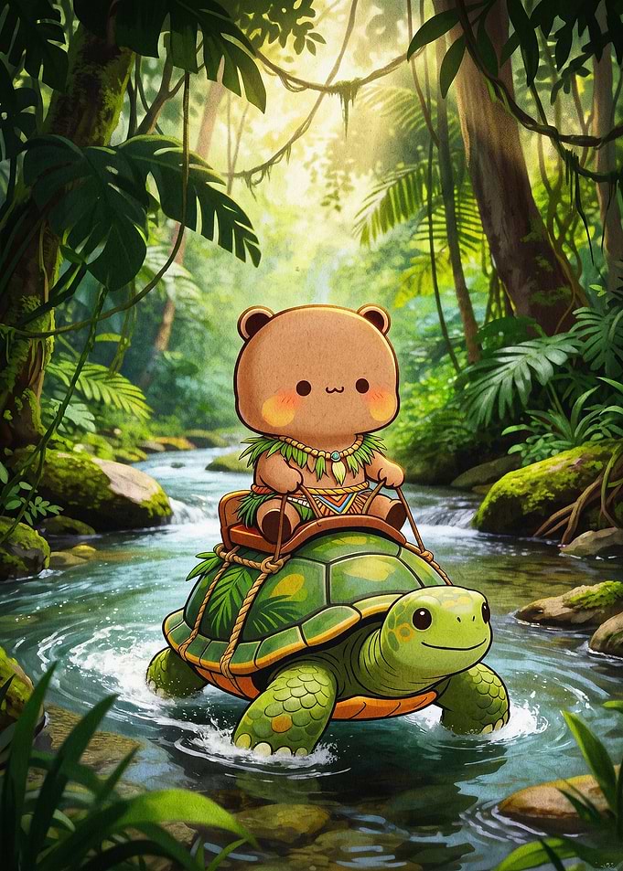 Cute Turtle Forest Animal Kawaii Ar
