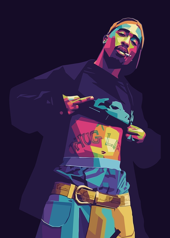 Tupac Shakur WPAP Pop Art