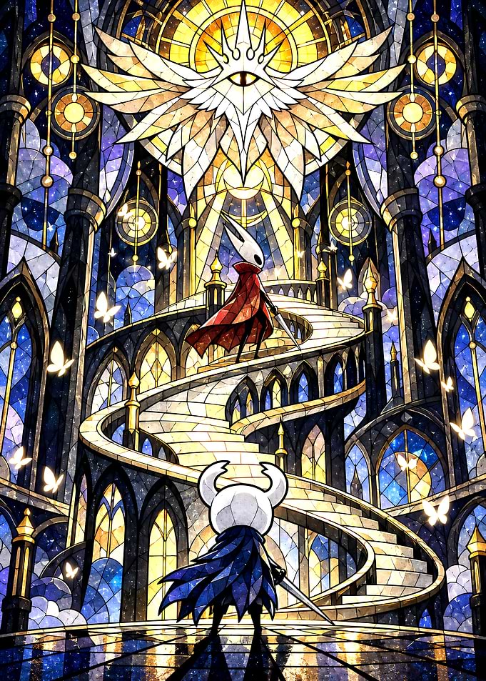 Hollow Knight Stained Glass Art