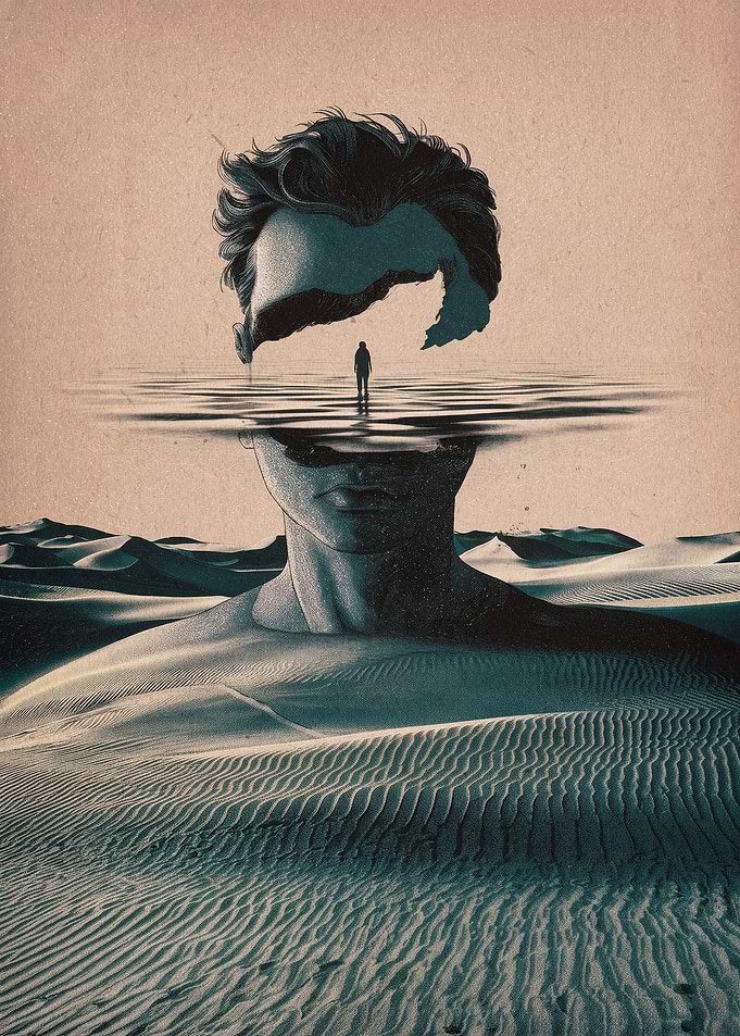 Surreal Mind Desert Minimalist Art