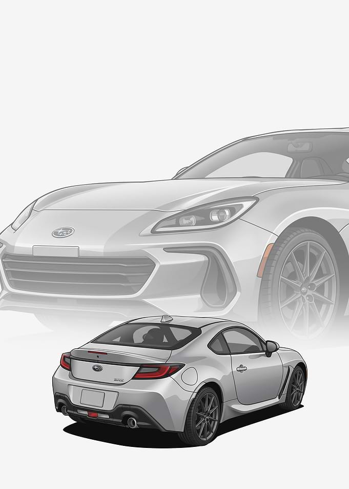 Subaru BRZ Digital Illustration