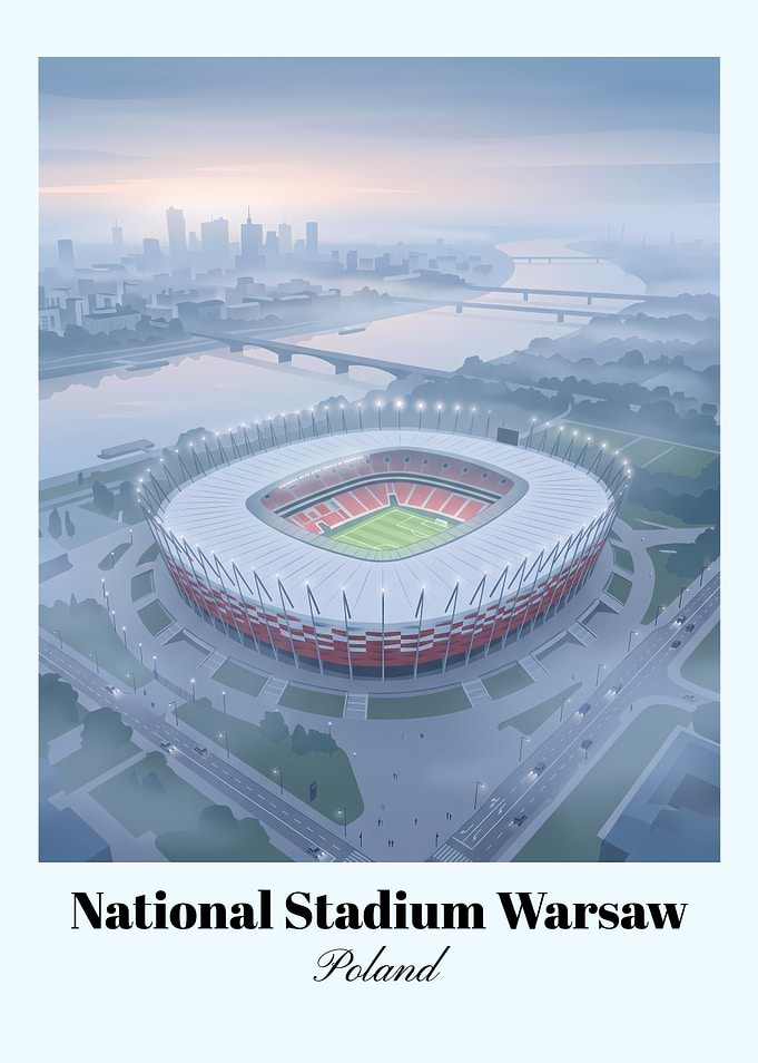 National Stadium Warsaw Poland Poster