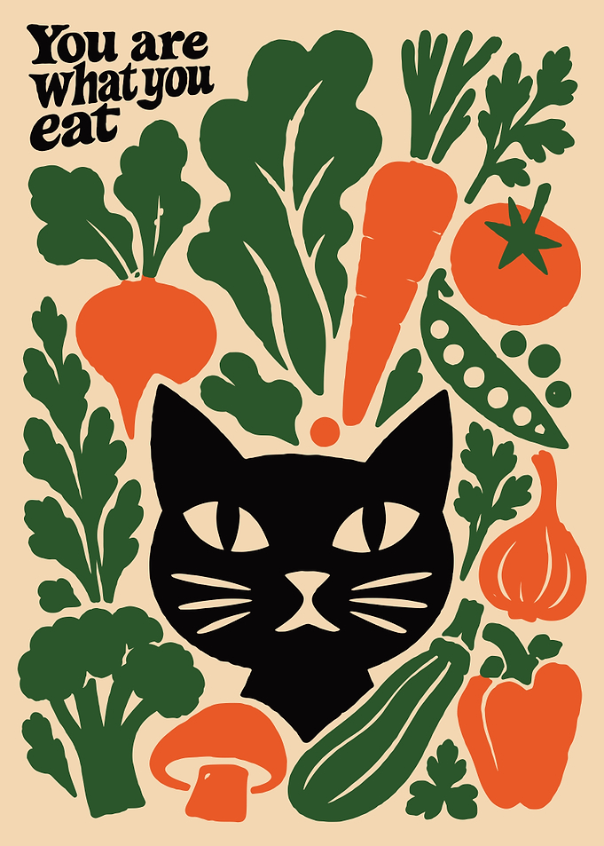 You Are What You Eat Cat Poster