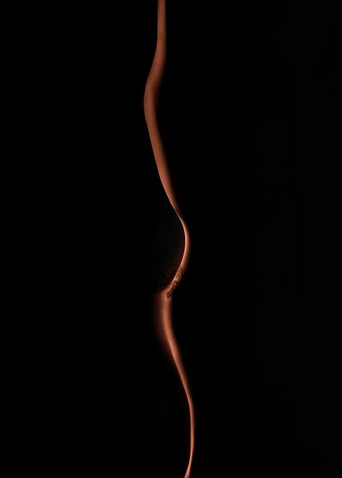 Minimalist Silhouette of Human Body Curve