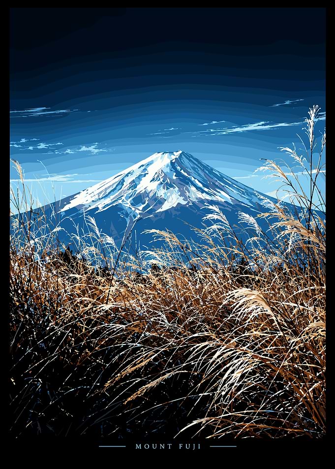 Mount Fuji Landscape Poster