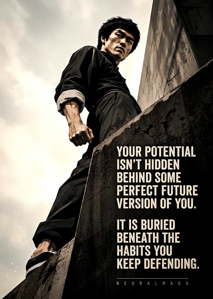 Bruce Lee Inspirational Quote Poster