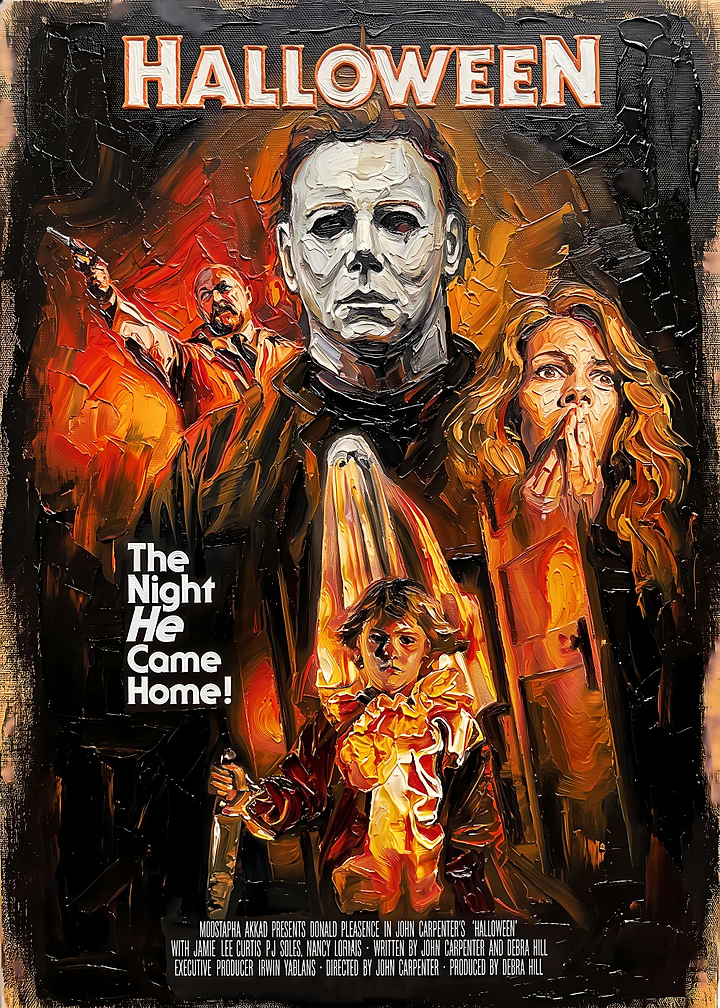 Halloween Movie Poster Oil Painting