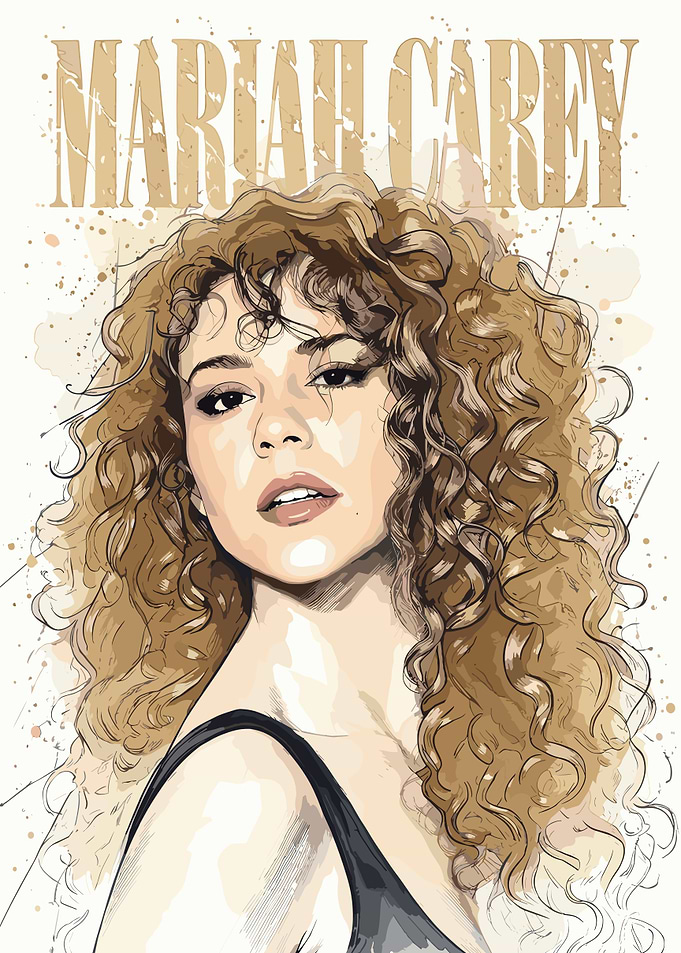 Mariah Carey Portrait Art Print