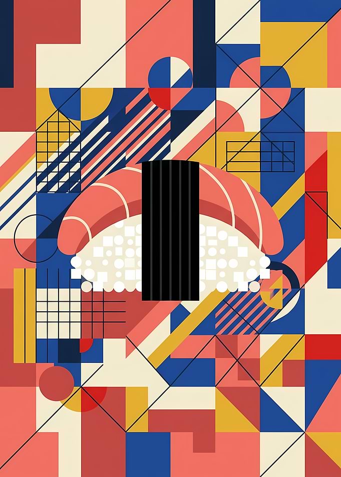 Geometric Sushi Art Print