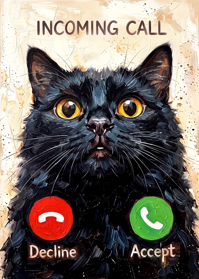 Incoming Call From Black Cat