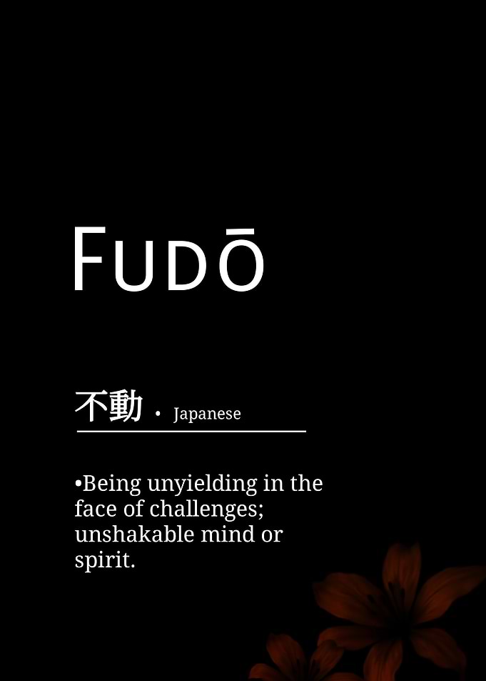 Fudo Japanese Definition Poster