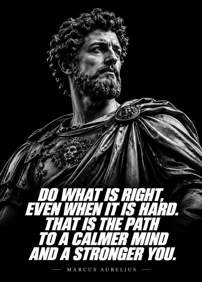 Marcus Aurelius Stoic Quote Poster