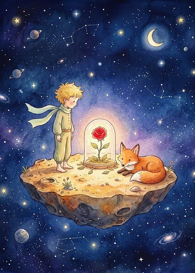 Little Prince Space Cute Art