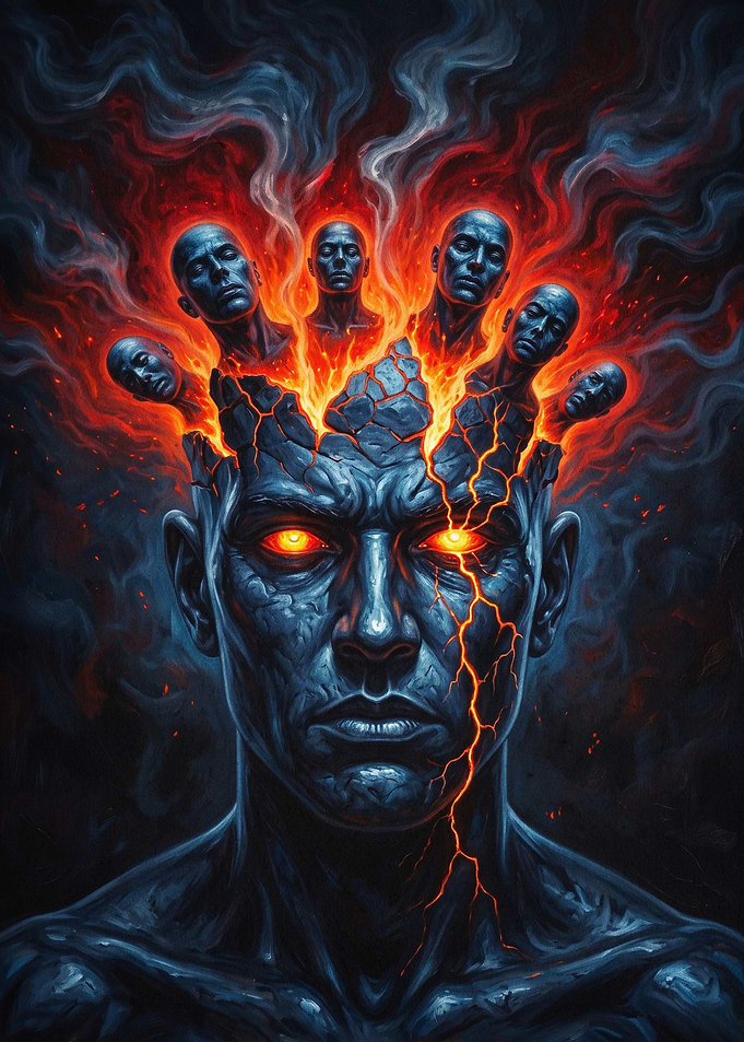 Mind Explosion Dark Surreal Art