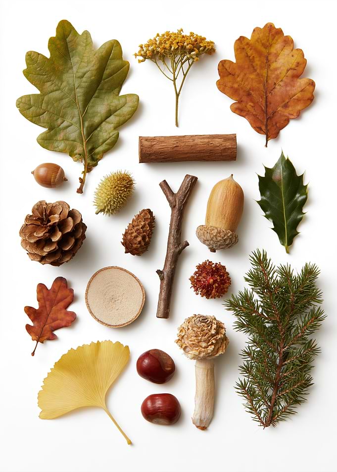 Autumn Forest Nature Collection Flat Lay