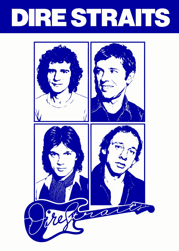 Dire Straits Band Portrait Poster