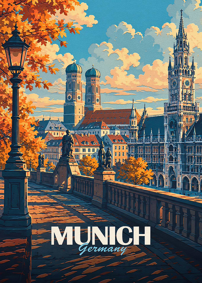 Munich Germany Travel Poster
