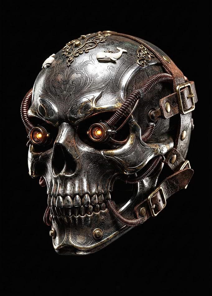 Steampunk Mechanical Skull Mask