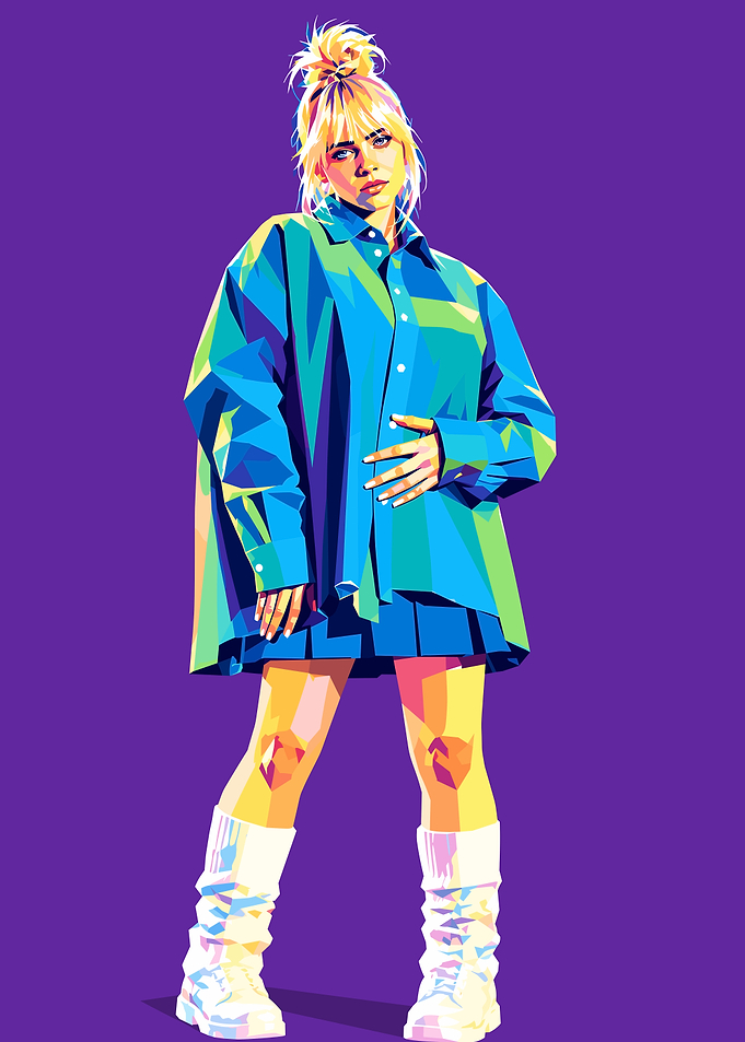 Billie Eilish Pop Art Portrait
