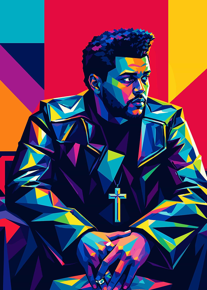 The Weeknd WPAP Pop Art Portrait