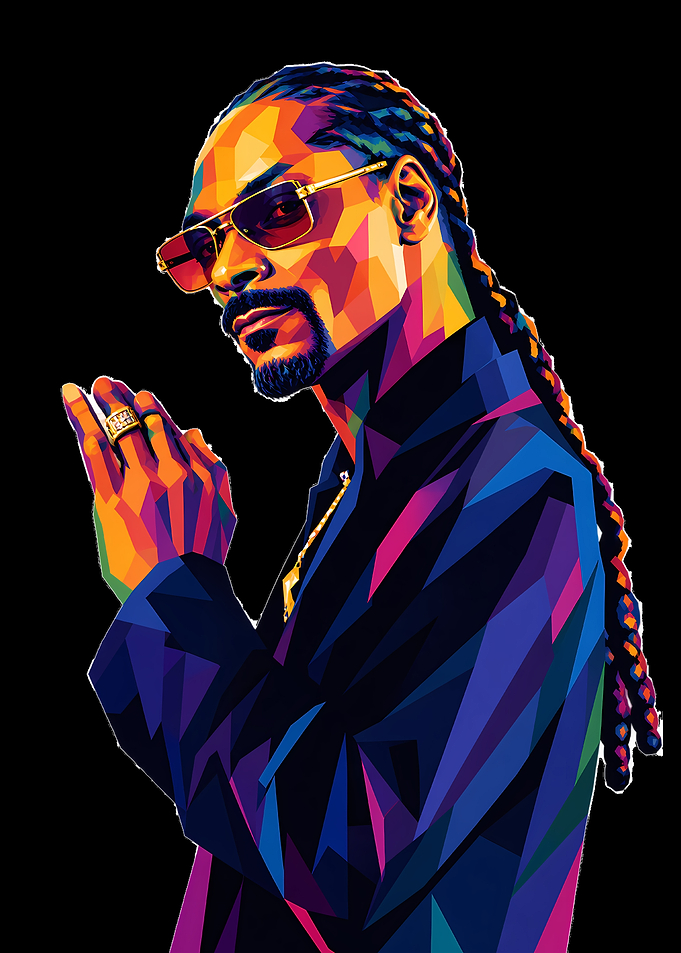 Snoop Dogg Low Poly Portrait