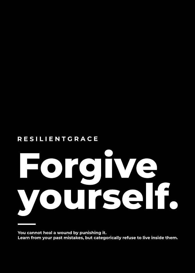 Forgive Yourself Inspirational Quote Poster