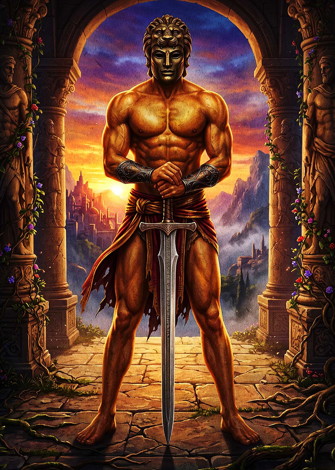Hercules Warrior with Lion Helmet