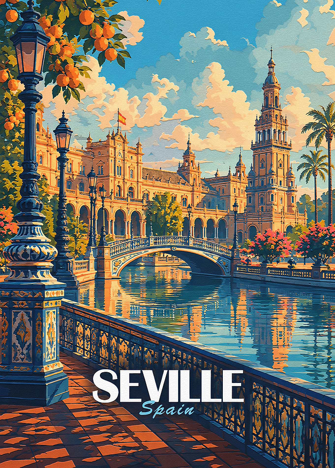 Seville Spain Plaza de España Poster