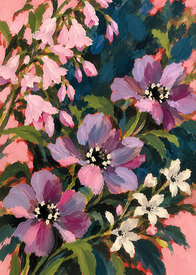 Impressionist Floral Bouquet Painting
