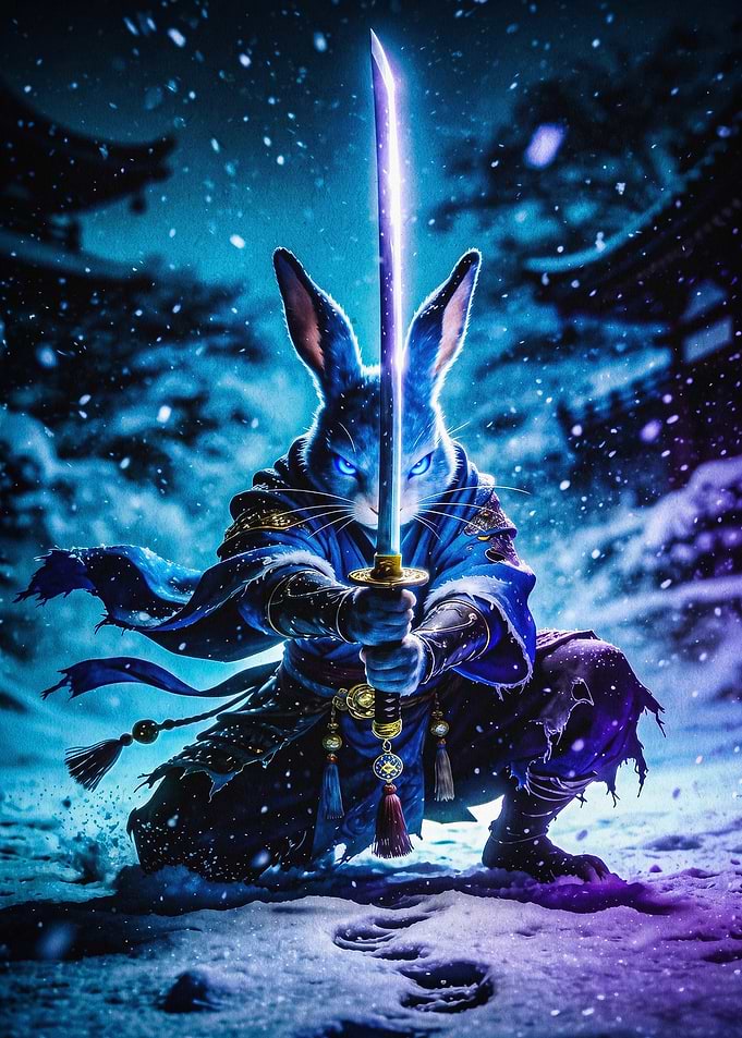 Samurai Rabbit Epic Fantasy Art