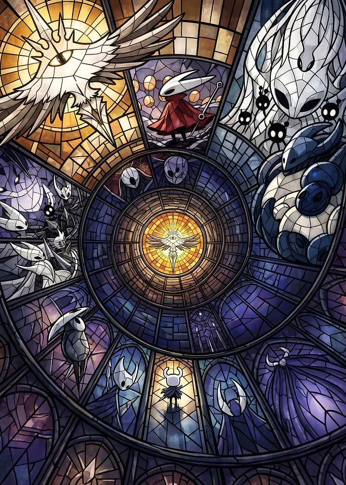 Hollow Knight Stained Glass Art