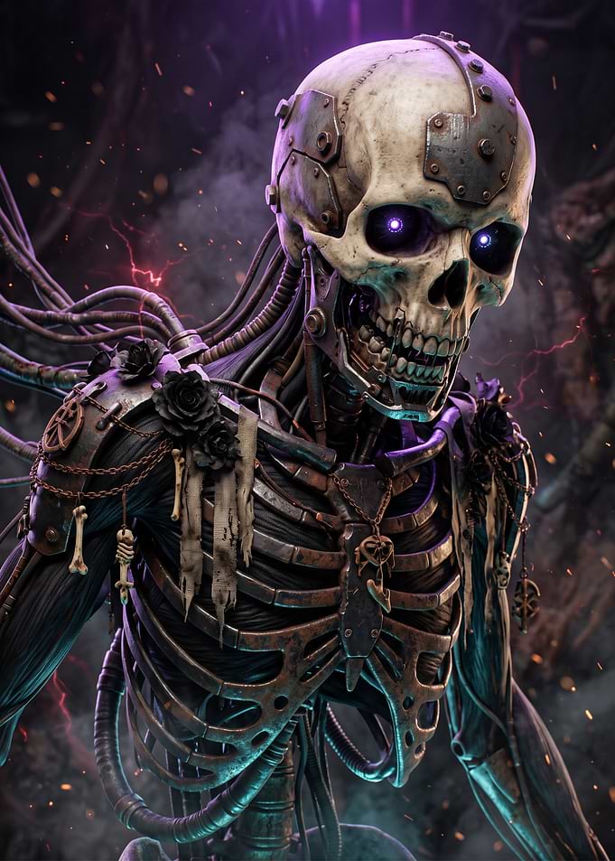 Cybernetic Skeleton Warrior - Halloween Character