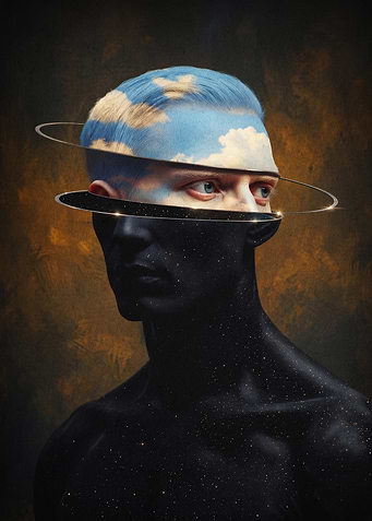 Surreal Cosmos Portrait Art