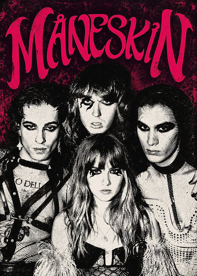 Måneskin Band Portrait Poster