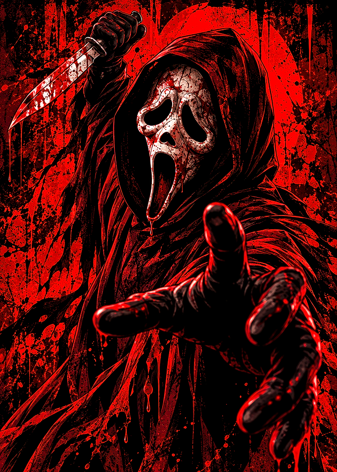 Ghostface Slasher Horror Art