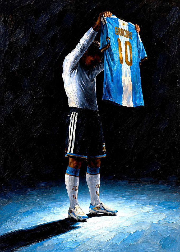 Lionel Messi Argentina Tribute Painting