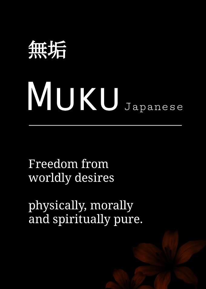 Muku Japanese Definition Poster