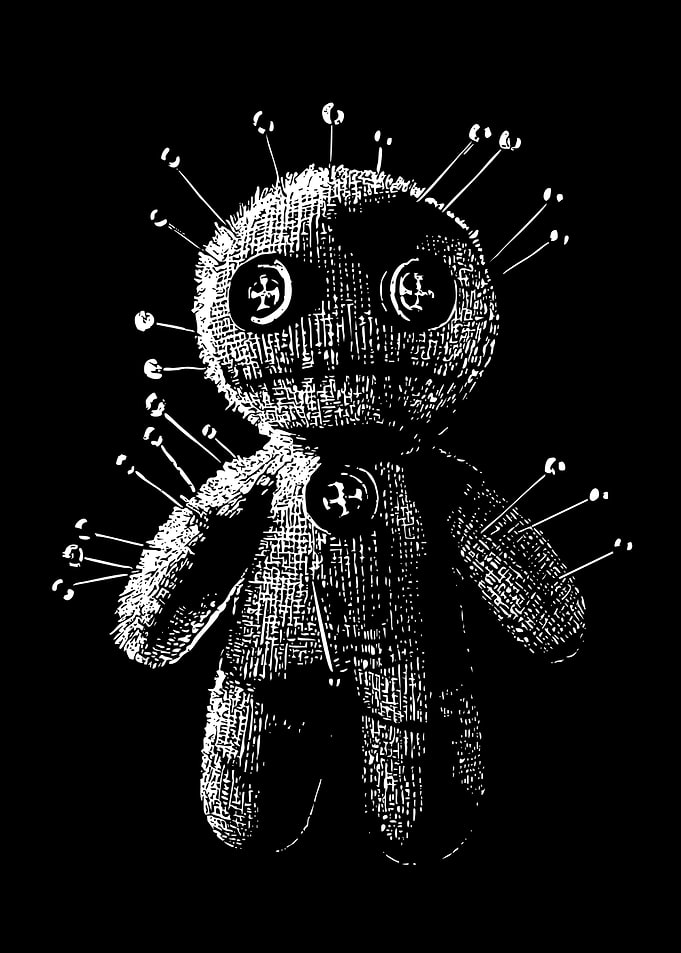 Spooky Voodoo Doll Illustration