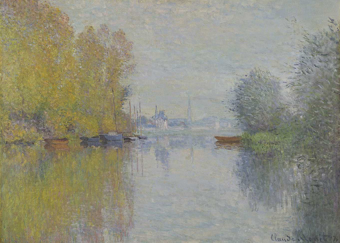 Claude Monet River Landscape Painting