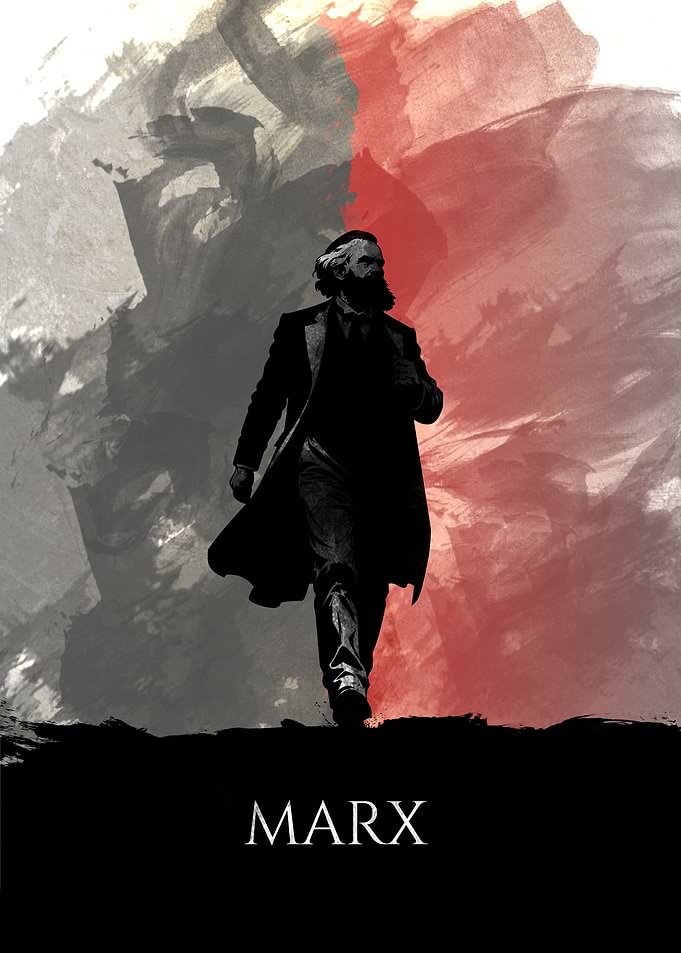 Karl Marx Artistic Portrait Poster