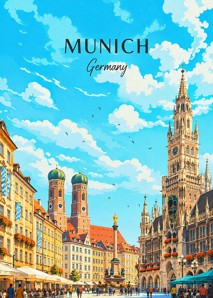 Munich Germany Travel Poster