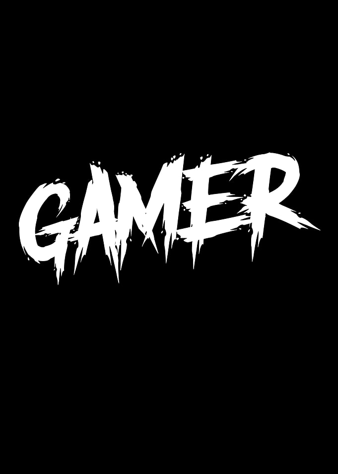 Gamer Text Art Design