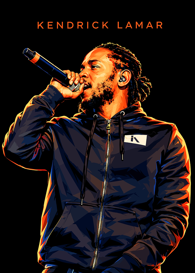 Kendrick Lamar Vector Art Portrait