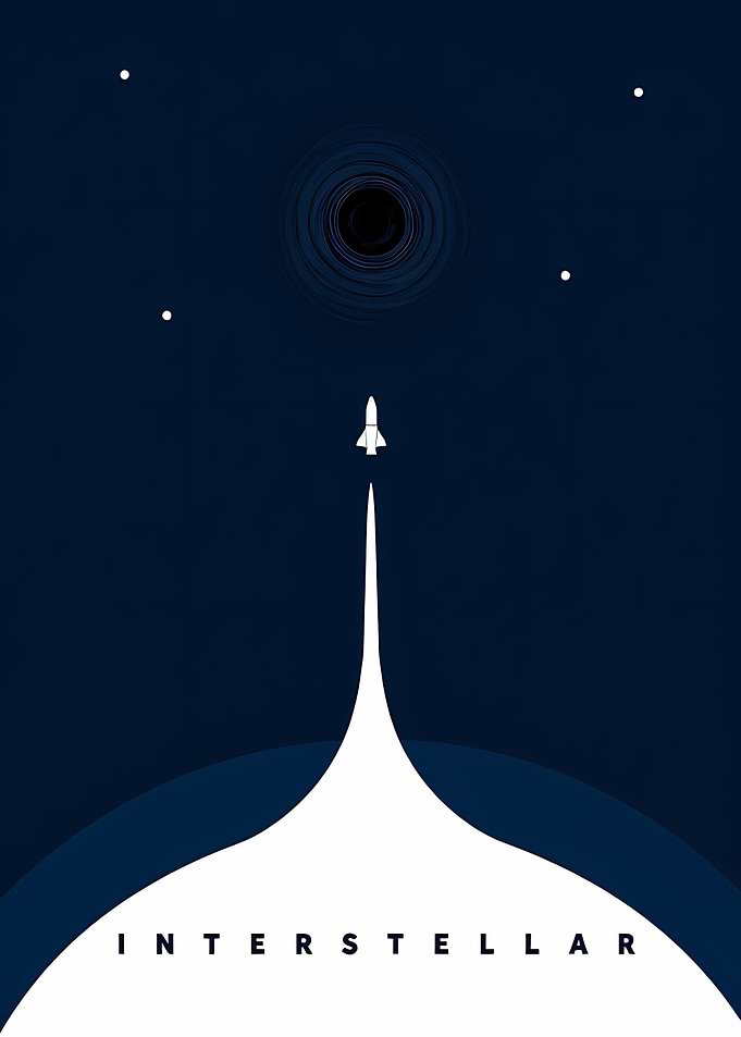 Minimalist Interstellar Movie Poster