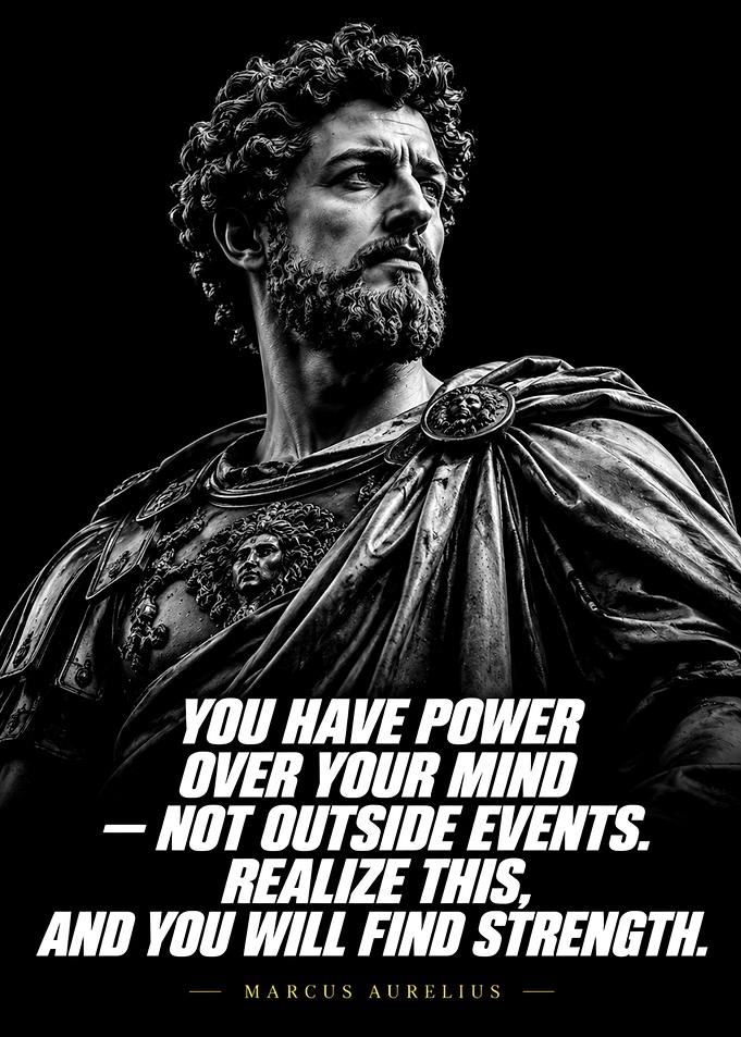 Marcus Aurelius Stoic Quote Poster